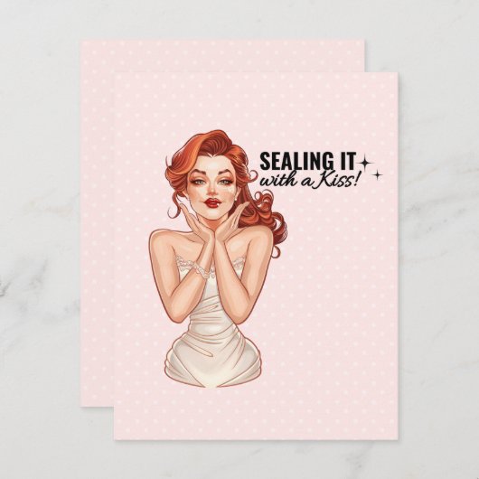 Cartons Réponse Le sceller avec un baiser ! (Devant / Derrière)