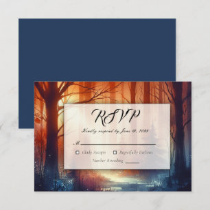 Cartons Réponse Le sort boisé du Mariage Feuille en perte de vites