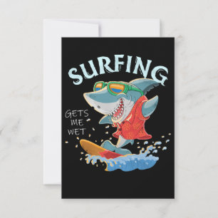 Cartons Réponse Le surf me donne des cadeaux amusants de requins h
