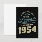 Cartons Réponse Légendes Depuis 1954 Cadeau Anniversaire (Devant / Derrière)