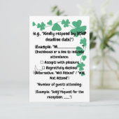 Cartons Réponse "L'Élégance Evergreen" (Debout devant)