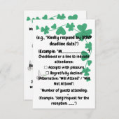 Cartons Réponse "L'Élégance Evergreen" (Devant / Derrière)