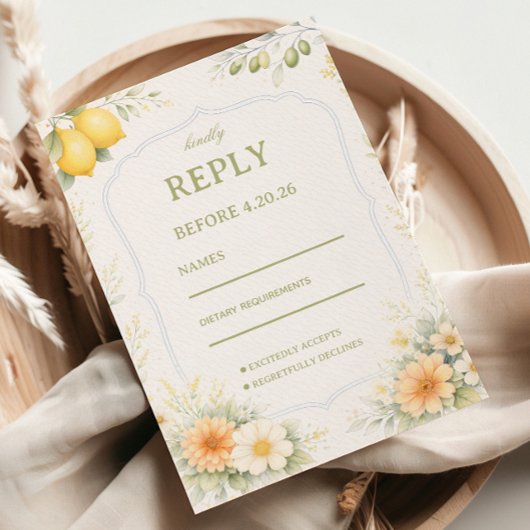 Cartons Réponse Lemon Floral Soft Response