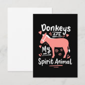 Cartons Réponse Les ânes sont mon esprit animal (Devant / Derrière)