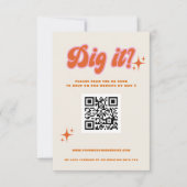 Cartons Réponse Les années 70 rétro Super Cute Ivory Orange Rose Q (Devant)