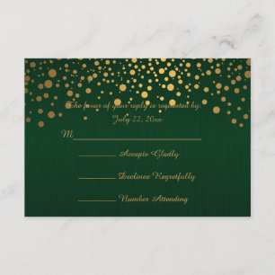 Cartons Réponse Les confettis élégants d'or pointillent