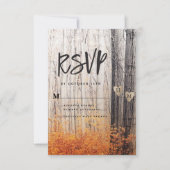 Cartons Réponse Les Deux Amateurs Carved Initiales Arbres Automne  (Devant)