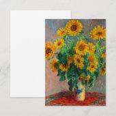 Cartons Réponse Les tournesols de Monet (Devant / Derrière)