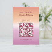 Cartons Réponse Lesbian Wedding Pride Flag Gradient QR Code (Debout devant)