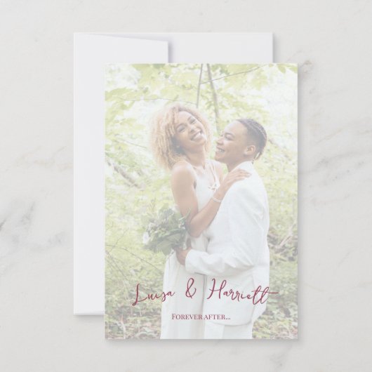 Cartons Réponse Lesbian Wedding Pride Flag Gradient QR Code (Dos)