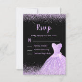 Cartons Réponse Light Purple Dress Faux Glitter Quinceanera (Devant)