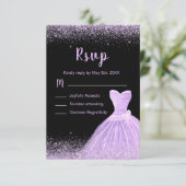 Cartons Réponse Light Purple Dress Faux Glitter Quinceanera (Debout devant)