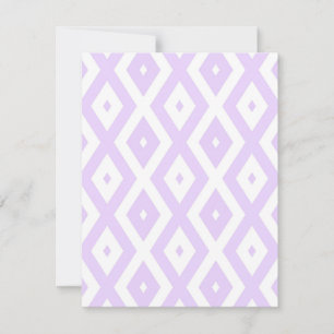 Cartons Réponse Lilac motif de diamants violet et blanc