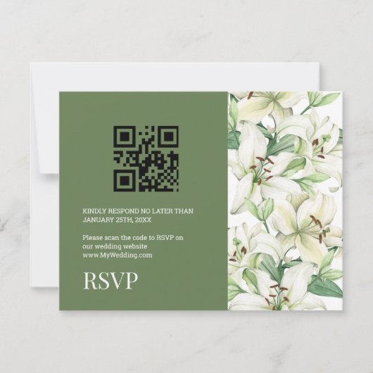 Cartons Réponse LILY Blossom Elegance QR Code (Devant)