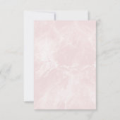 Cartons Réponse Lily Floral Marbre rose Mariage Enregistrer La Dat (Dos)