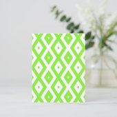 Cartons Réponse Lime green and white diamond pattern (Debout devant)