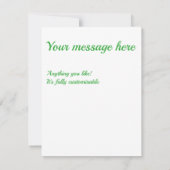 Cartons Réponse Lime green and white diamond pattern (Dos)