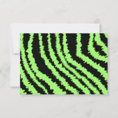Cartons Réponse Lime Green et Black Zebra Motif d'impression (Dos)