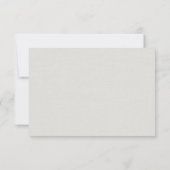 Cartons Réponse Lin blanc faux minimaliste (Dos)