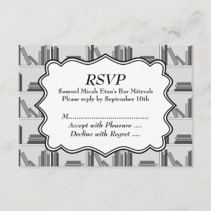 Cartons Réponse Livre Shelf Design Bar Mitzvah
