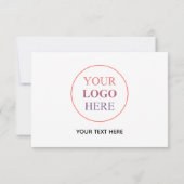 Cartons Réponse Logo personnalisé - Pas de Merci de commande minim (Dos)