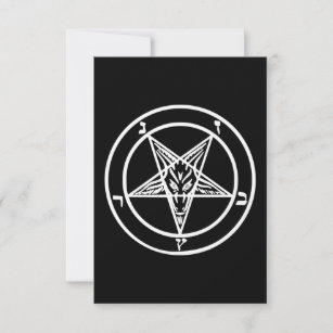 Cartons Réponse Logo satanique de la chèvre de Pentagram inversée 