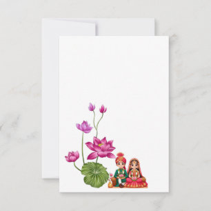 Cartons Réponse Lotus mariage