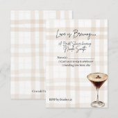 Cartons Réponse Love is Brewing Response Card (Devant / Derrière)