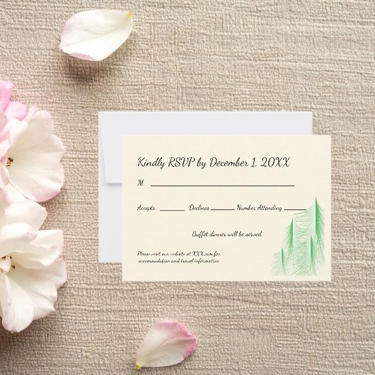 Cartons Réponse Love Is Evergreen Mariage