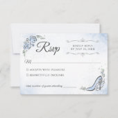 Cartons Réponse Lumière Bleu Argent Princesse Chaussure Mariage él (Devant)