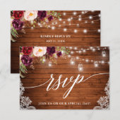 Cartons Réponse Lumières de jarre rustiques de Bourgogne Calligrap (Devant / Derrière)