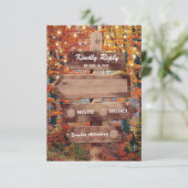 Cartons Réponse Lumières rustiques de forêt automnale en forme de (Debout devant)