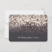 Cartons Réponse Lumières scintillantes Mariage moderne gris romant (Dos)