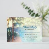 Cartons Réponse lumières scintillantes palmiers mariage plage cart (Debout devant)