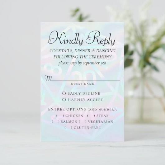 Cartons Réponse Luminateurs RPG | Holo Imaginaire Tabletop Gamer E (Debout devant)