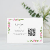 Cartons Réponse lunaire Mariage Floral QR (Debout devant)