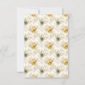 CARTONS RÉPONSE LUXE PLUME DE PAON OR ÉVÉNEMENT À VENIR (Dos)