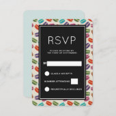 Cartons Réponse Macarons colorés mignons Motif avec Pois (Devant / Derrière)