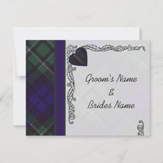 Cartons Réponse MacCallum Scottish Tartan Heart Design (Devant)