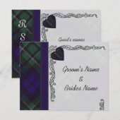 Cartons Réponse MacCallum Scottish Tartan Heart Design (Devant / Derrière)