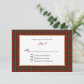 Cartons Réponse MacFarland Tartan Plaid Mariage (Debout devant)