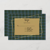 Cartons Réponse MacInnis Tartan Plaid Mariage (Devant / Derrière)