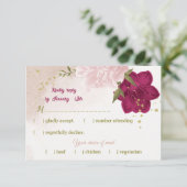 Cartons Réponse magenta fleurs roses feuilles verts (Debout devant)