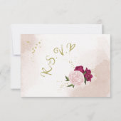 Cartons Réponse magenta fleurs roses feuilles verts (Dos)