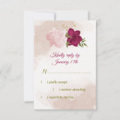 Cartons Réponse magenta fleurs roses feuilles verts (Devant)