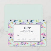 Cartons Réponse Magnifique motif floral pastel à l'aquarelle - Rép (Devant / Derrière)