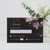 Cartons Réponse Magnolia Fleur Noir (Debout devant)