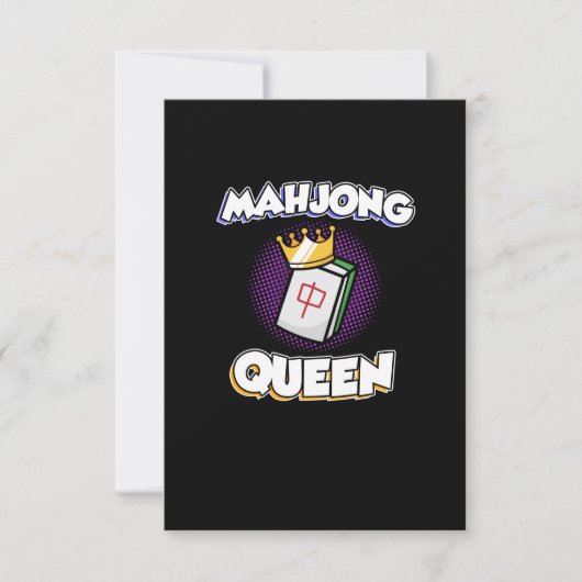 Cartons Réponse Mahjong Queen Game Mahjong Player Games Graphic (Devant)