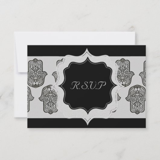 Cartons Réponse Main de henné de Hamsa (Mariage) (Devant)
