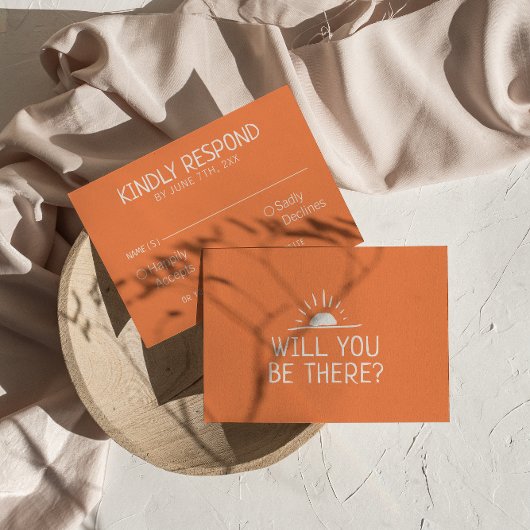 Cartons Réponse Main moderne tiré Western Desert Mariage unique